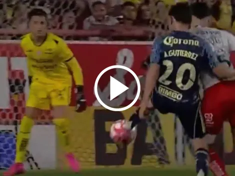 Alexis Gutiérrez casi marca un golazo de volea