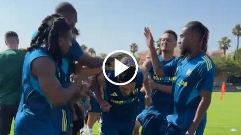 El ex de las Águilas tuvo bienvenida especial.