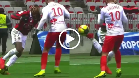 La jugada de fantasía con la que Saint-Maximin humilló a Denis Bouanga