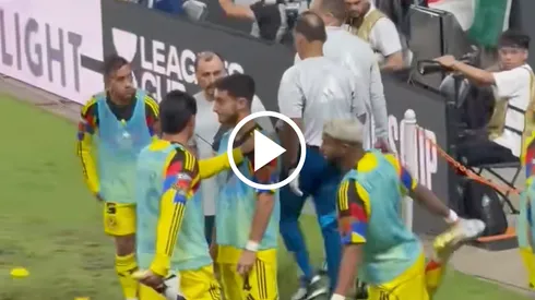 América sufrió susto en pleno partido.