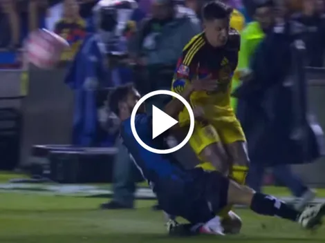 La dura entrada que pudo lesionar a Brian Rodríguez
