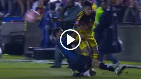 Brian Rodríguez recibió una dura falta