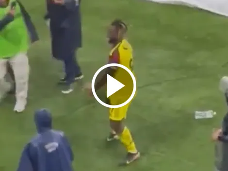 El otro ángulo del 'bailecito' de Saint-Maximin tras su primer gol