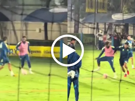 El golazo de fantasía con el que Maximin se lució en pleno entrenamiento