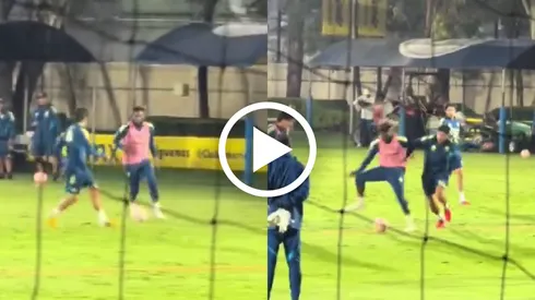 El golazo de fantasía con el que Maximin se lució en pleno entrenamiento