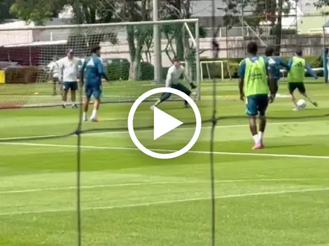 El golazo de Fidalgo en plana práctica a días del Clásico Nacional