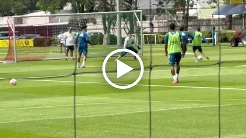 El golazo de Fidalgo en plana práctica a días del Clásico Nacional