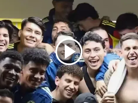 El alocado festejo del plantel tras ganar el Clásico ante Pumas