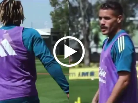 Se filtra épica charla entre Jona Dos Santos y Saint-Maximin en inglés