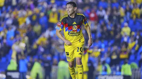 Alexis Gutiérrez en un partido de Liga MX con el Club América.