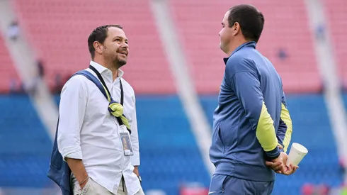 Santiago Baños y André Jardine en un partido en el Estadio Ciudad de los Deportes.
