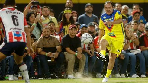 Cuauhtémoc Blanco en un partido de América Leyendas.