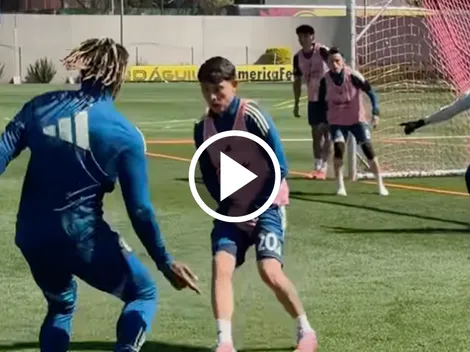 Saint-Maximin se luce con asistencia a Brian Rodríguez en la práctica