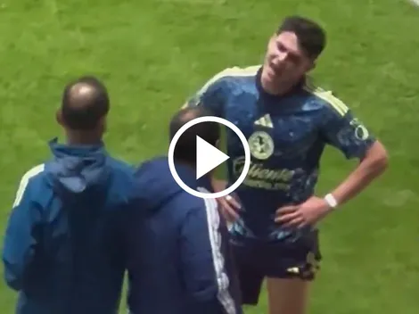 La discusión de Jardine e Israel Reyes tras sustituirlo ante Toluca