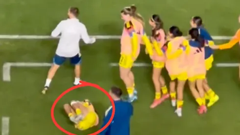 Montse Saldívar fue directo al piso tras la celebración del primer gol de América