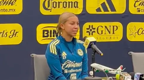 La jugadora se presentó a la tradicional conferencia de prensa de cara al debut del primer equipo