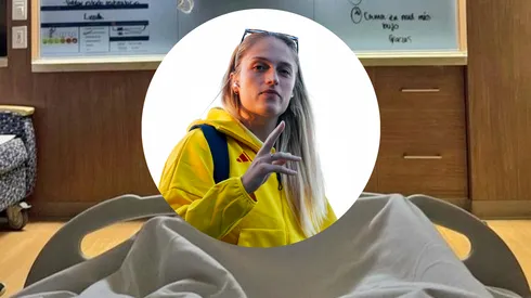 La futbolista reapareció luego de ser intervenida
