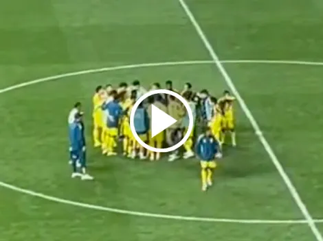 La reacción del América en la cancha tras perder el Clásico vs Chivas