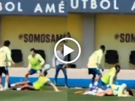 La brutal entrada que hizo Vinícius Lima a Kevin Álvarez en pleno entrenamiento del América