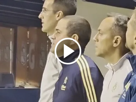 El significativo gesto de André Jardine durante el himno nacional