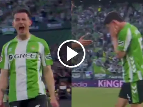 Hasta las lágrimas: así festejó Álvaro Fidalgo su primer gol con Betis