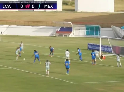 Nicolette Hernández firmó el sexto gol del duelo entre México y Santa Lucía