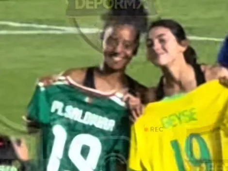 Montserrat Saldívar y Geyse Ferreira protagonizaron un momento especial en el México vs. Brasil