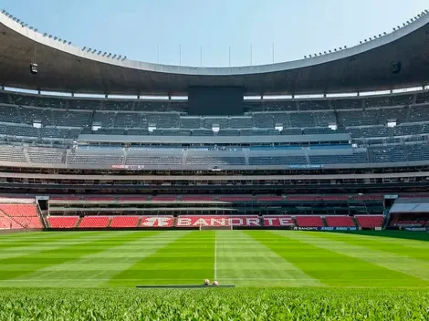 Así luce el espectacular nuevo césped híbrido del Estadio Azteca