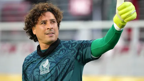 SANTA CLARA, CALIFORNIA – JULY 02: Guillermo Ochoa #13 of Mexico warms up prior to the start of the Concacaf Gold Cup semifinals game against Honduras at Levi's Stadium on July 02, 2025 in Santa Clara, California. (Photo by Thearon W. Henderson/Getty Images)