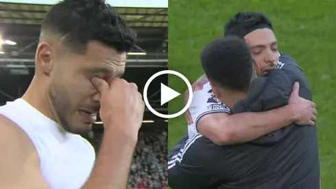 Raúl Jiménez llegó al llanto tras marcar de penal y dedicarle el gol a su papá