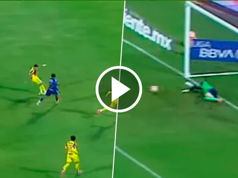 El tiro de Brian Rodríguez que casi adelanta a América vs Pumas