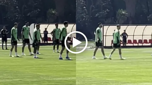 Épico video de Fidalgo y Raúl Jiménez entrenando juntos con la Selección Mexicana
