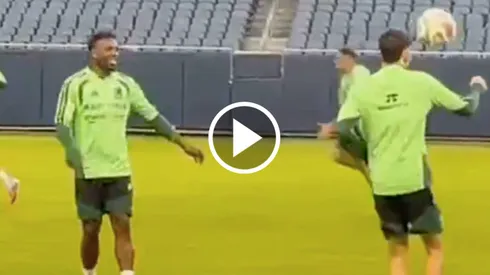 Fidalgo y Quiñones compartieron en el entrenamiento del Tri