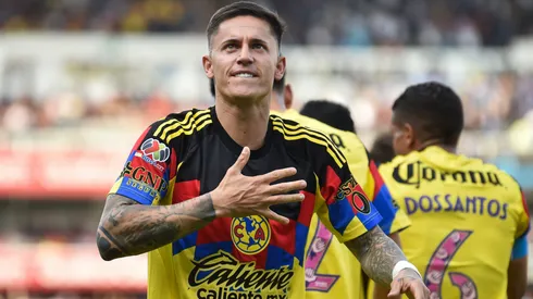 Brian Rodríguez celebrando su gol contra Querétaro, en la fecha 10 del Clausura 2026.