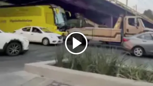 Camión del Club América se descompuso