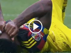 La fuerte lesión de Cristian Borja antes del gol de Pumas
