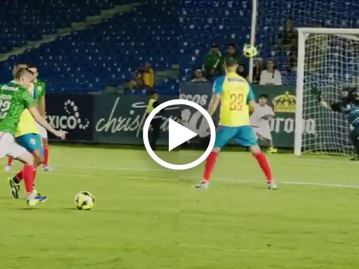 El golazo de Paul Aguilar a René Higuita en partido de leyendas