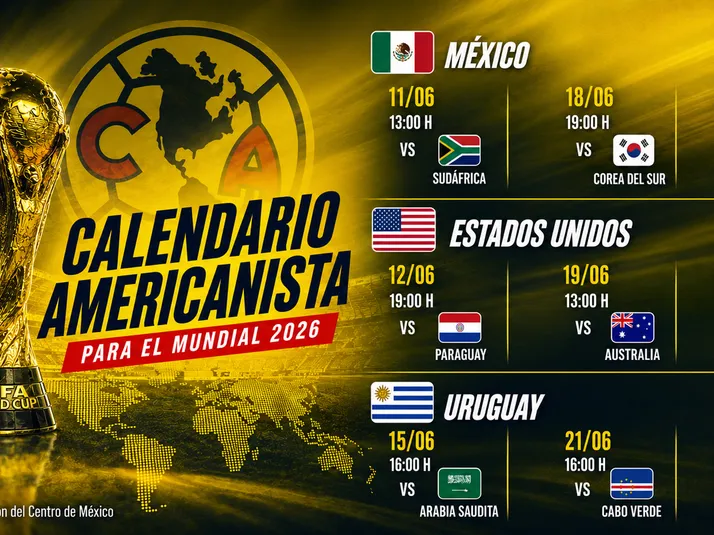 Fechas y horarios para ver a los jugadores del América en el Mundial