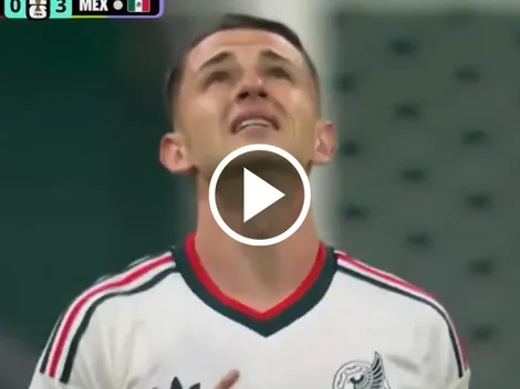 Fidalgo rompió en llanto tras su primer gol con México y así lo dedicó