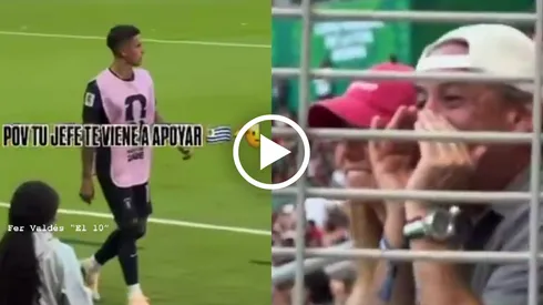 Así apoyó el Patrón a Brian Rodríguez durante el Uruguay vs. España del Mundial