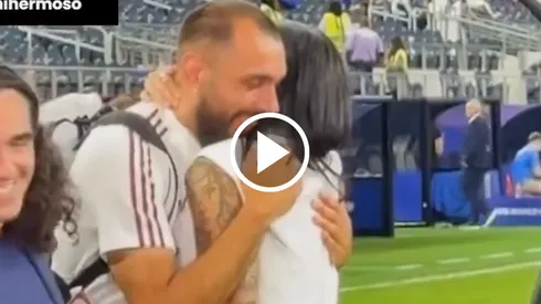 Borja y Jenni protagonizaron el momento del partido.