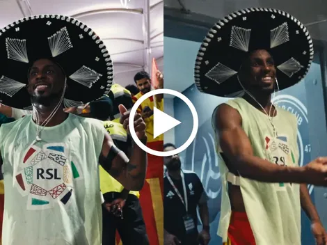 Quiñones recibió visita de mexicanos en Arabia y hasta se puso el sombrero de mariachi