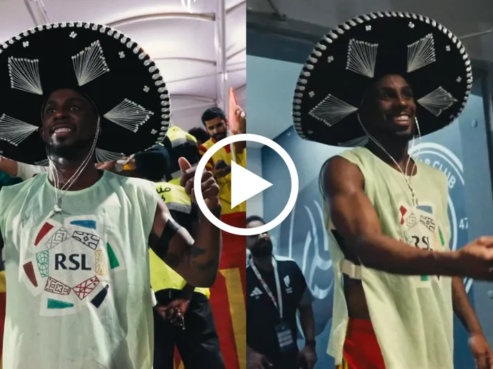 Quiñones recibió visita de mexicanos en Arabia y hasta se puso el sombrero de mariachi
