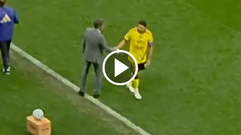 Almada y Henry protagonizaron uno de los momentos del partido.