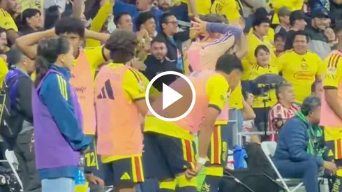 Así reaccionó la banca al golazo de Miguel Borja ante Chivas.