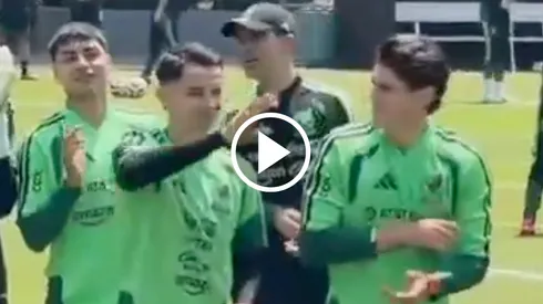 Fidalgo e Israel Reyes estuvieron juntos en el primer entrenamiento del Tri.