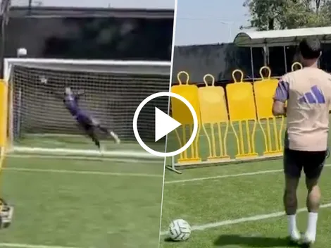 Los 3 golazos de Brian Rodríguez de tiro libre en la práctica de América