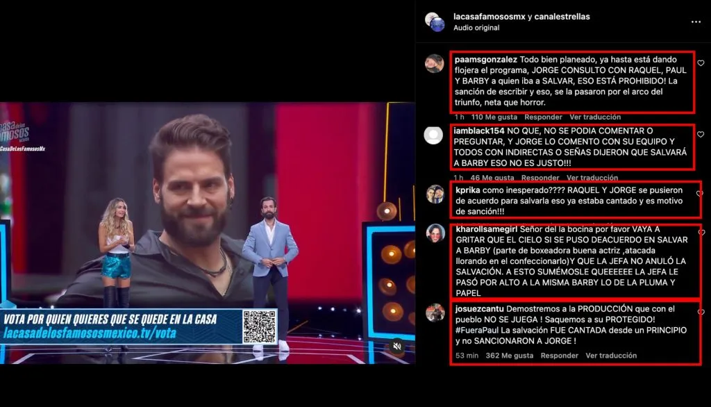 Los internautas piden sanción al team Cielo (Instagram)