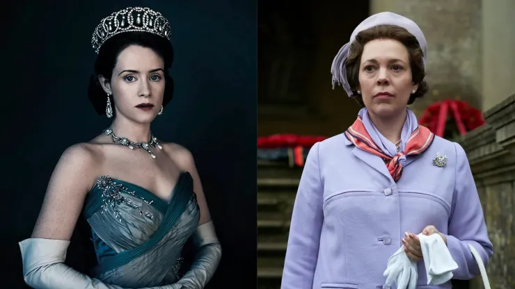 Claire Foy and Olivia Colman en "The Crown"