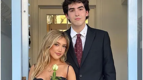 Valentina acompañó a Olmo en su graduación